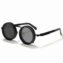 Manuelt dæmpende polariserede solbriller, 1-9 niveau ND-filter, UV400-beskyttelsesrunde briller til kørsel og fiskeri, justerbar farvet