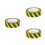 3Rolls Miniature Warning Design Tape Paper Adhesive Decorative Tape 3