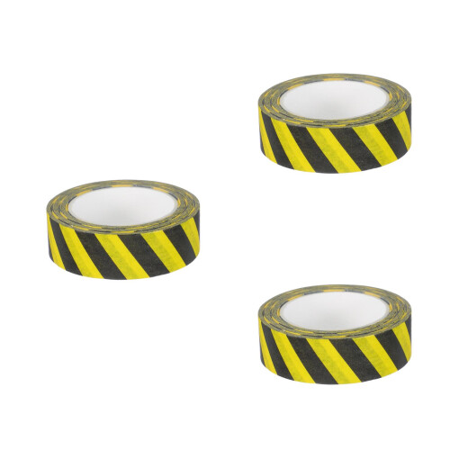 3Rolls Miniature Warning Design Tape Paper Adhesive Decorative Tape 2