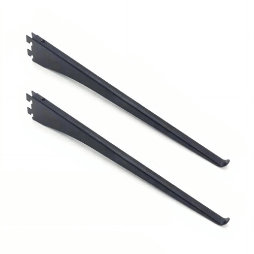 Heavy Duty Metal Shelf Brackets Rustproof Carbon-Black 30cm