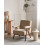 Beliani Armchair EVJE Boucle Sand Beige 2