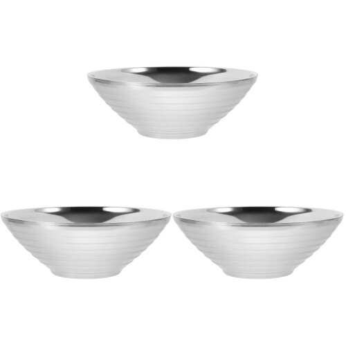 3Pièces Bol De Service En Acier Bol À Ramen Pour