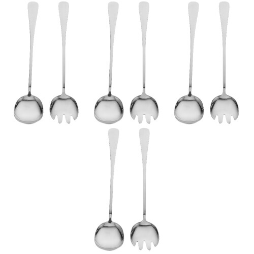 4Ensembles Couverts De Service Acier Inoxydable Argenté Ergonomiques 1