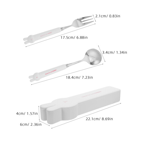 1Ensemble Couverts Bébé Avec Étui Portable Design 1