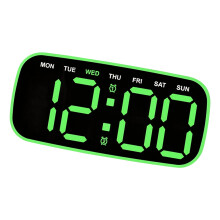 LED digitale wekker met 3-2817 zwarte schaal grijs