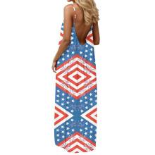 Women Backless Cami Dress, Summer Casual Sleeveless-Multi M