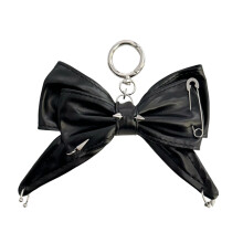 Trendy 13 cm hoge kunstleren strik tas decors coole handtas
