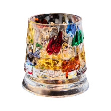 Hand Painted Rotating Whiskeys Glasses With 360 Degree-5