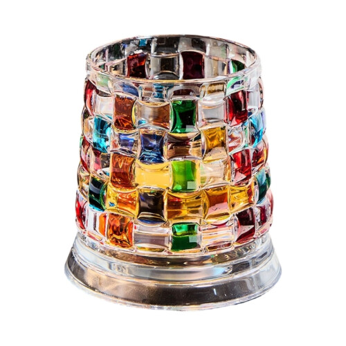 Hand Painted Rotating Whiskeys Glasses With 360 Degree-4