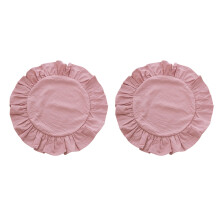 Practical Round Placemat Set Craft Of-mist powder 2 pieces