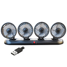 Auto 4-kopsventilator met 360 graden verstelbare basis en-Wit