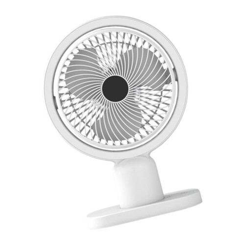 Compacte desktopventilator USB-aangedreven-Witte basis