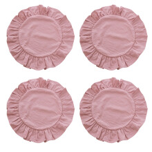 Practical Round Placemat Set Craft Of-mist powder 4 pieces
