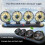 Draagbare USB-aangedreven ventilator met 4 koppen en 3-Geel 3