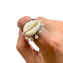 Unieke natuurlijke schelpen Conch-ringen voor dames Fashion-A