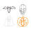 Pak van 100 paperclips, boekafdichtingsclip, mode,-aghost 2