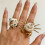 Unieke stapelbare ringen met zeethema met schelpontwerp-B 3