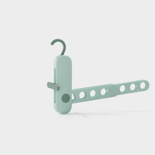 (Green)Portable Foldable Clothes Hanger With Multiporosity Design For Drying Travel