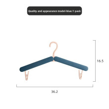 (Blue)Lightweight Portable Clothe Hanger Multi Purpose Drying Rack Travel Student Dorm