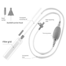 Handbediende Zwembadstofzuiger met Klep, Handmatige Spavac met 2 Mondstukadapters voor Vuilgras en Ander Vuil, Blauw