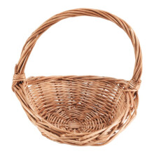 Wicker Basket with Handle, Wicker Shopping Basket, Gift Hamper Basket, Picnic Baskets, Kitchen Storage Basket- Small