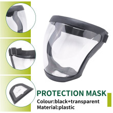 Work Protection Mask Full Face Protector Shield Transparent Facial Protector Face Dustproof with 10 Filter Black