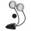 Tragbare Clip-Schreibtischlampe, flexible-Doppelkopf 1