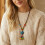 Colorful Ethnic Style Ceramic Beaded Necklace With Unique Square 6