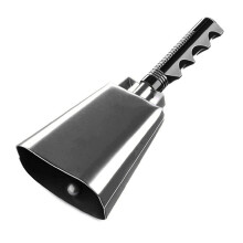 Portable 10Inch Silver Party Bell Creates Loud-Black 1 piece