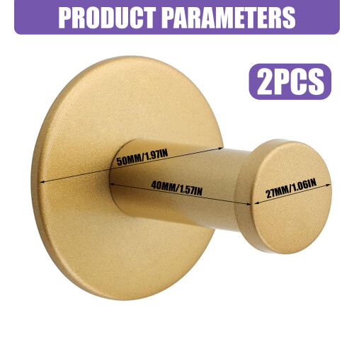 2Pcs Zinc Alloy Hooks Ideal For Organizing Bathroom Kitchen 2