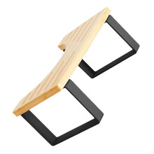Nachhaltiger erhöhter Toilettenhocker mit rutschfester-Holzfarbe