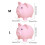 Decorative Pig Shape Saving Jar Money Management Holder-Pink 1 4