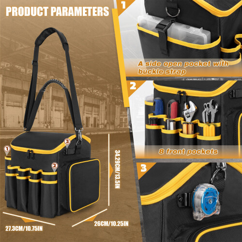 Reinforced Utility Pouch With Customizable Sections Designed 2