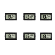 6er-Pack Mini-Hygrometer, digitales Hygrometer mit Temperaturanzeige (F) für Innenräume