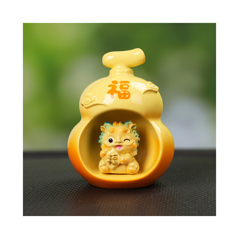 (Yellow) Shui Resin Feng Car Decor Lucky Wealth Amulet Prosperity Auto Interior Symbols Yellow 691109531115