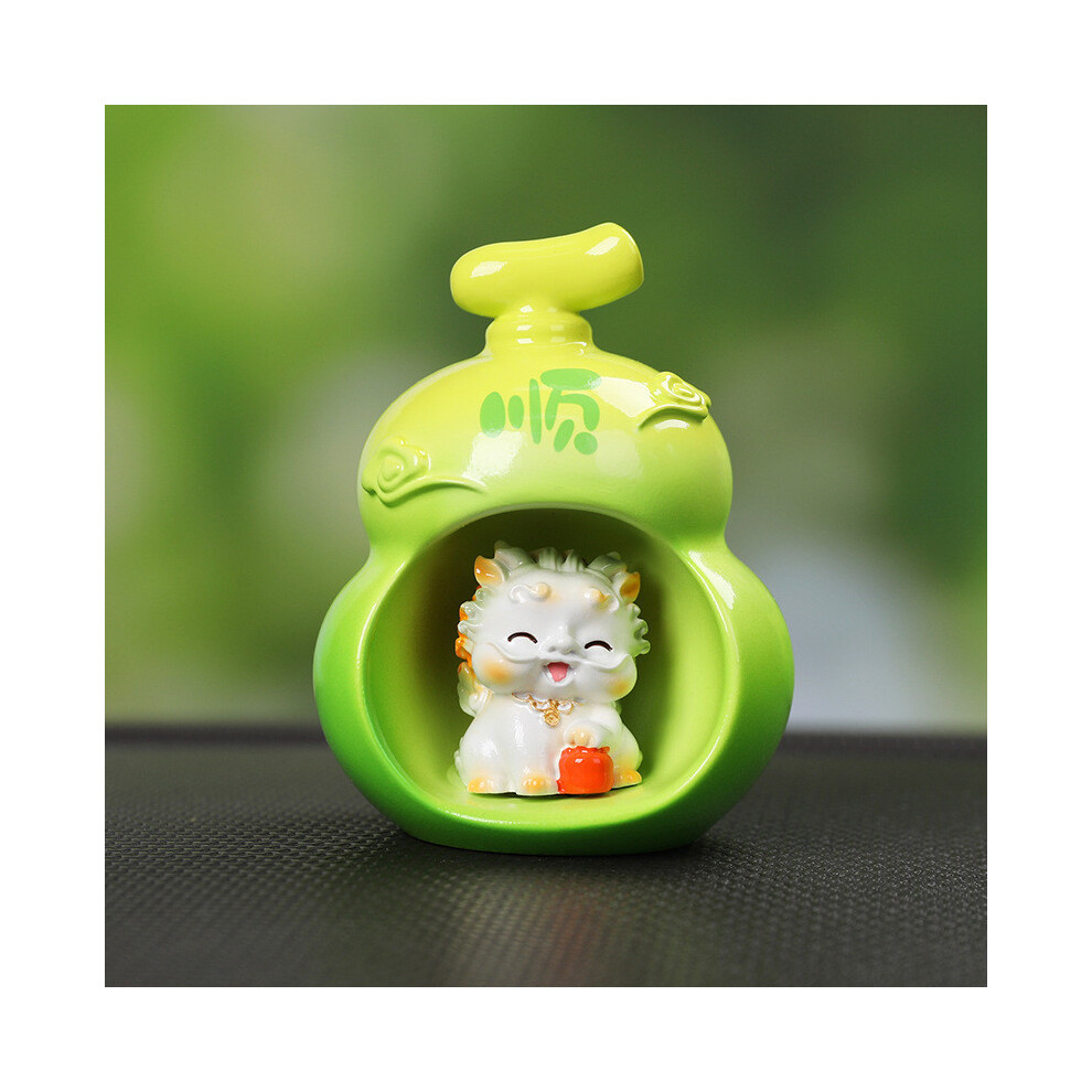 (Green) Shui Feng Resin Car Decor Lucky Wealth Amulet Prosperity Symbols Interior Auto Green 694145183706