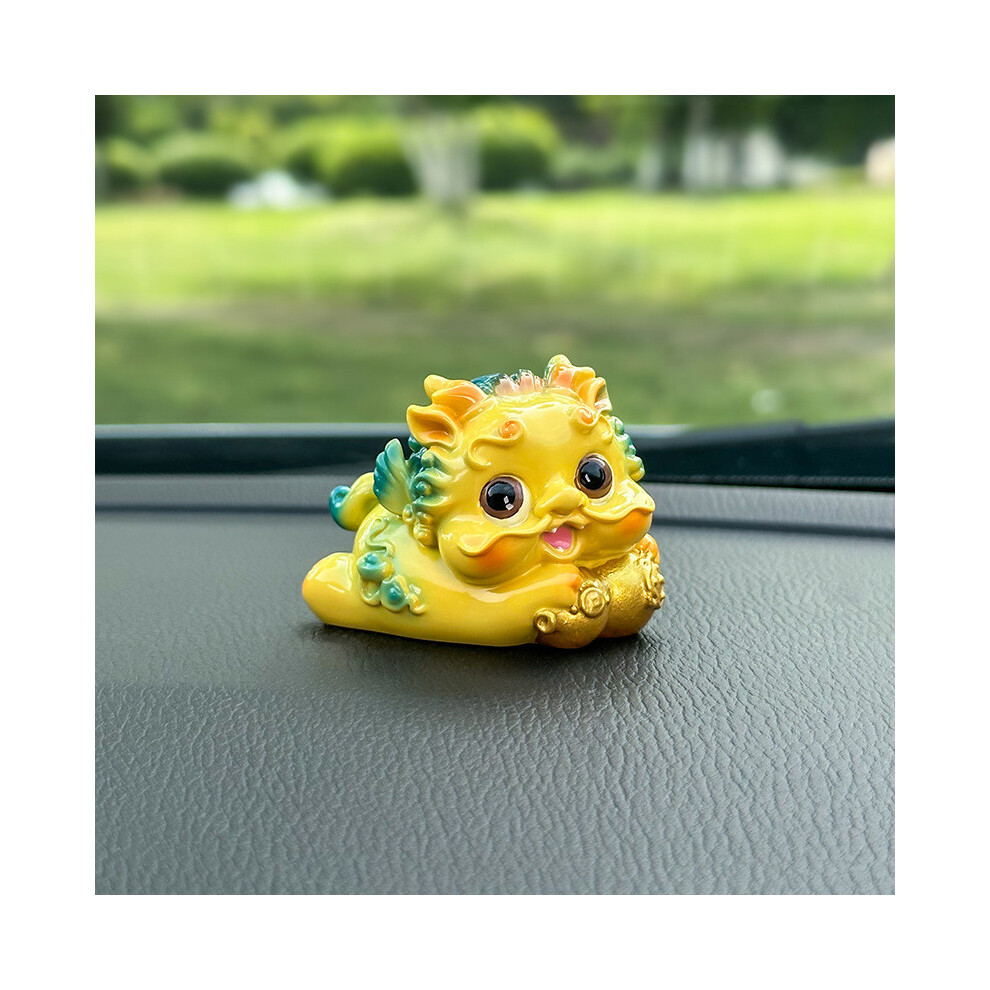 ( A) Pixiu Car Resin Ornament Creative Lucky Animal Centerpiece Interior Decor Car Gold 695026238799