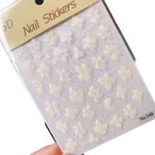 Artistic 5D Flower Nail Stickers With Elegant Shell Glow-48