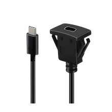 Cable de extensión USB-C tipo C CY resistente al agua y al polvo, 10 Gbps, para montaje empotrado en el pestillo del coche o en el