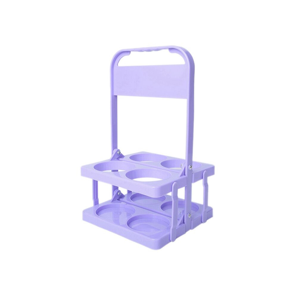4 Holes Foldable Plastic Beverage Carrier,Reusable Drink Holder With Handle Portable Drink Holder Light 4712591397600