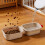 Double Compartment Transportable Dish For animals Holds 400ml 3