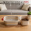 Double Compartment Transportable Dish For animals Holds 400ml 4