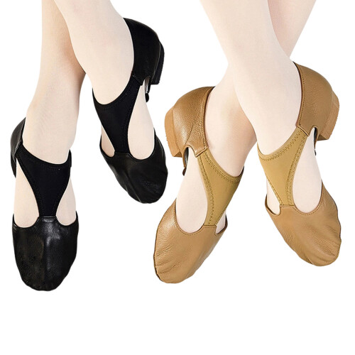 High Elastic Ballet Dance Shoes With Excellent-Black 37 1