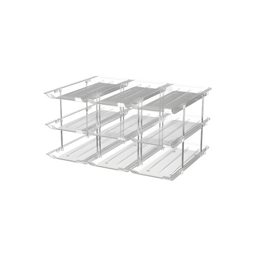 Versatile Clear Can Rack Ideal For Kitchen And Cupboard-3-tier