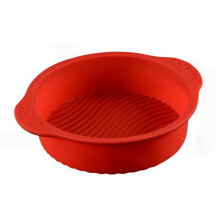 29 cm (11,42 palca) 3D okrúhla silikónová forma na pečenie (červená)