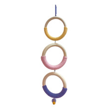 Wooden Colorful Rings Parrots Swing Toy For Small Birds Durable