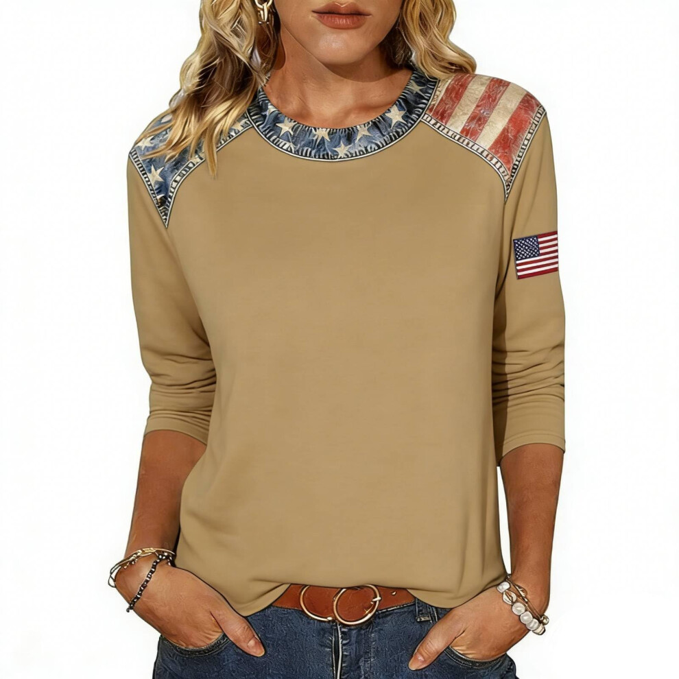 Patriotic  250 Shirt Anniversary  Shirt Women 250th-Khaki M