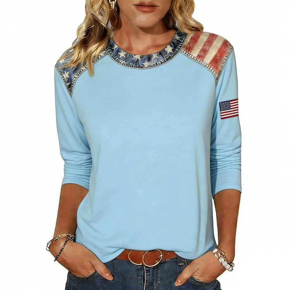 Patriotic  250 Shirt Anniversary  Shirt Women 250th-Sky Blue S