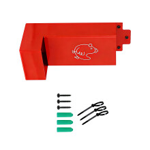 Large Capacity Metal Chicken Feed Dispenser Engineered For-Red