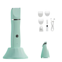 Wireless Pet Hair Trimmer USB Rechargeable Dog Cats-Green 1